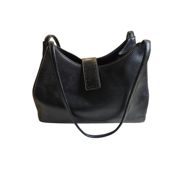 Fossil Vintage Smooth Black Leather Purse Handbag - Picture 3 of 16